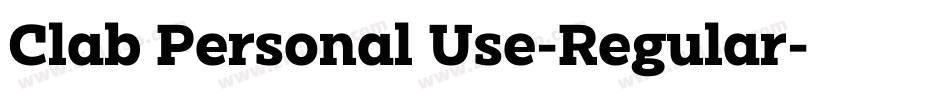 Clab Personal Use-Regular字体转换